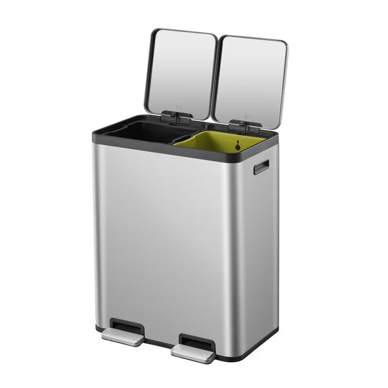 Ecocasa 60L Recycling Bin in Stainless Steel
