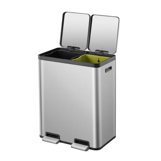 Ecocasa 60L Recycling Bin in Stainless Steel