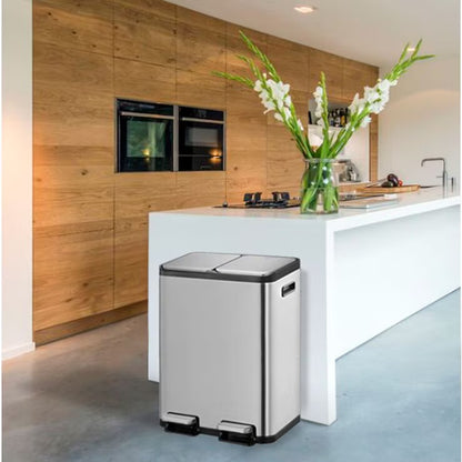 Ecocasa 60L Recycling Bin in Stainless Steel