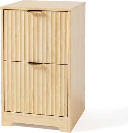 Fluted Filing Cabinet with Drawers for A4 & Letter Files