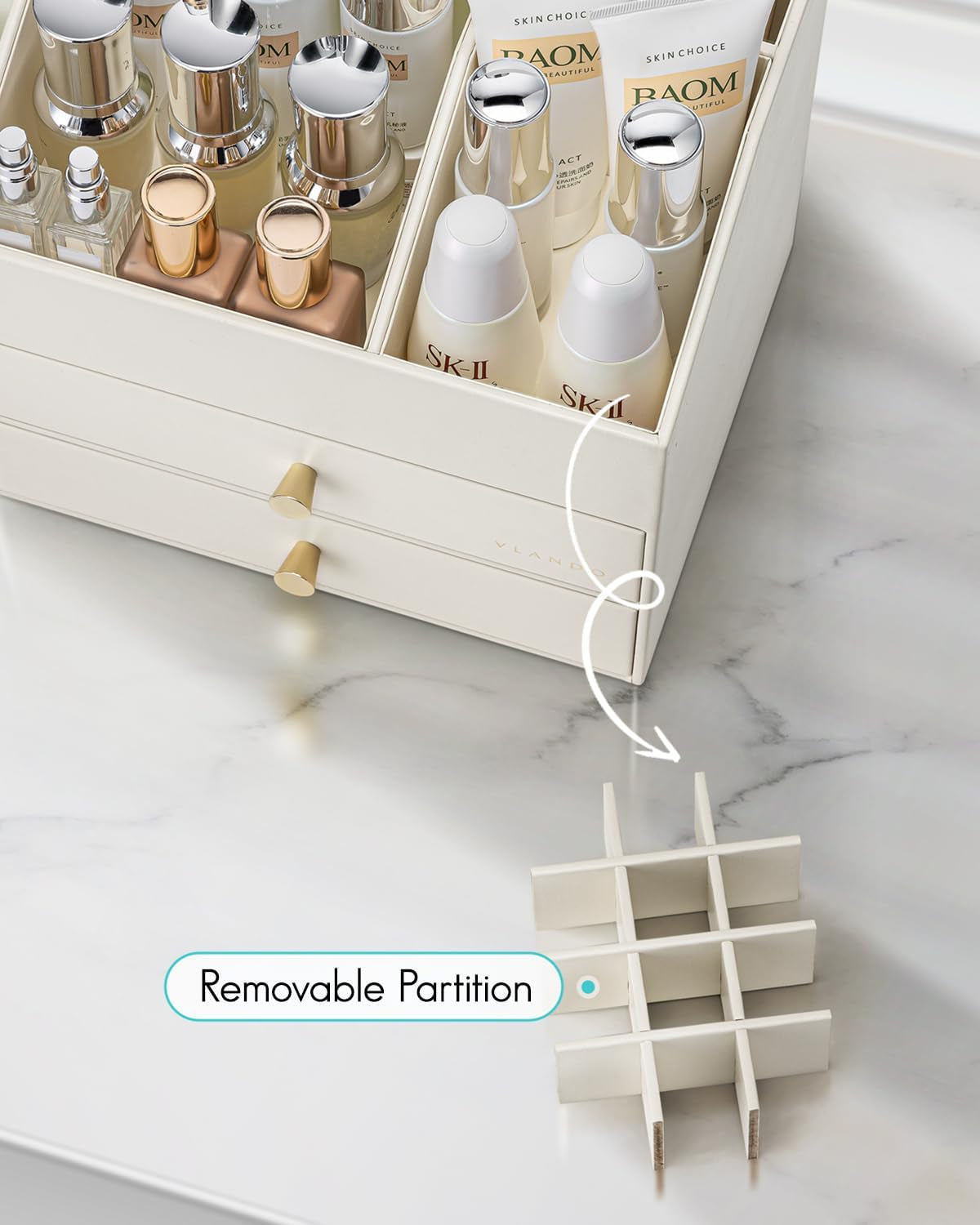 Makeup Organiser with Drawers for Cosmetics & Skincare