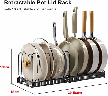 Expandable Pot, Pan & Lid Organiser Rack - Storage
