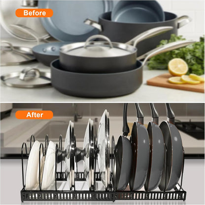 Expandable Pot, Pan & Lid Organiser Rack - Storage