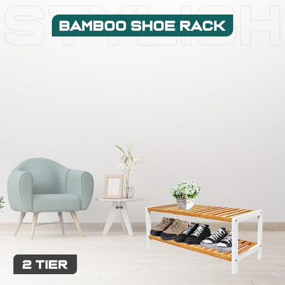 Bamboo Shoe Rack for Home Organisation