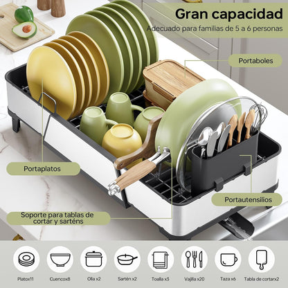 Expandable Stainless Steel Dish Drying Rack