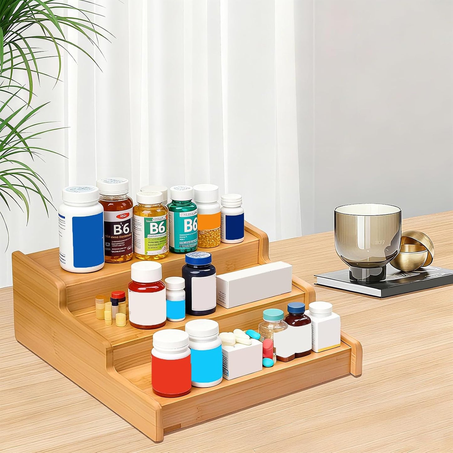 Expandable Wooden Spice Rack Organiser
