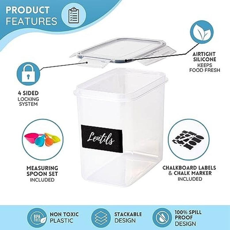 Airtight Food Storage Container Set | 20Pcs Kitchen & Pantry Organiser - Nuovva