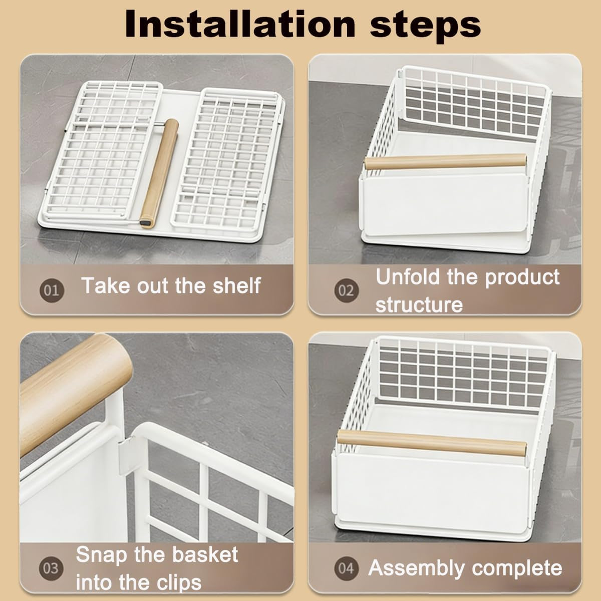 Adjustable Pull-Out Cabinet Organiser