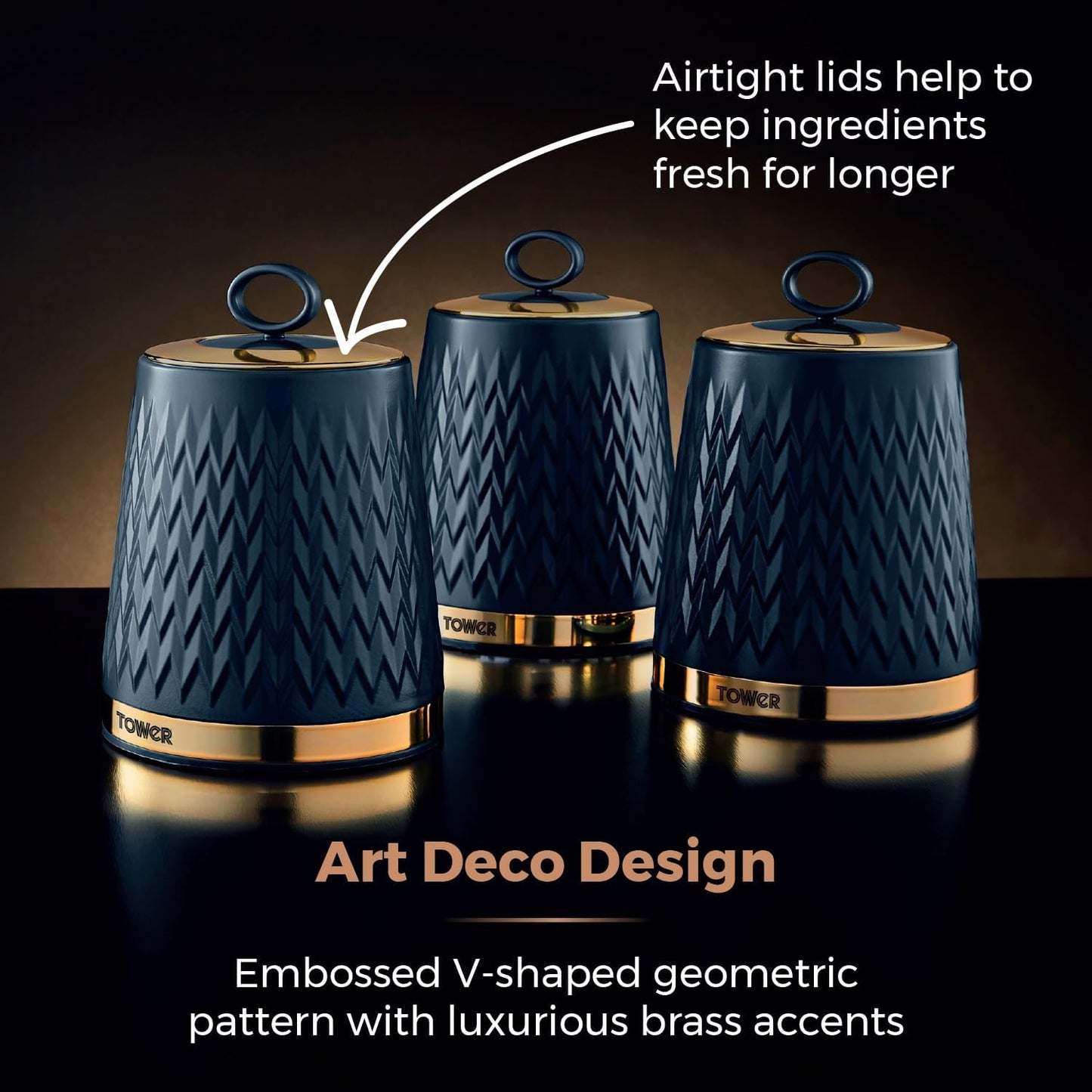 Tea, Coffee & Sugar Storage Canister Set