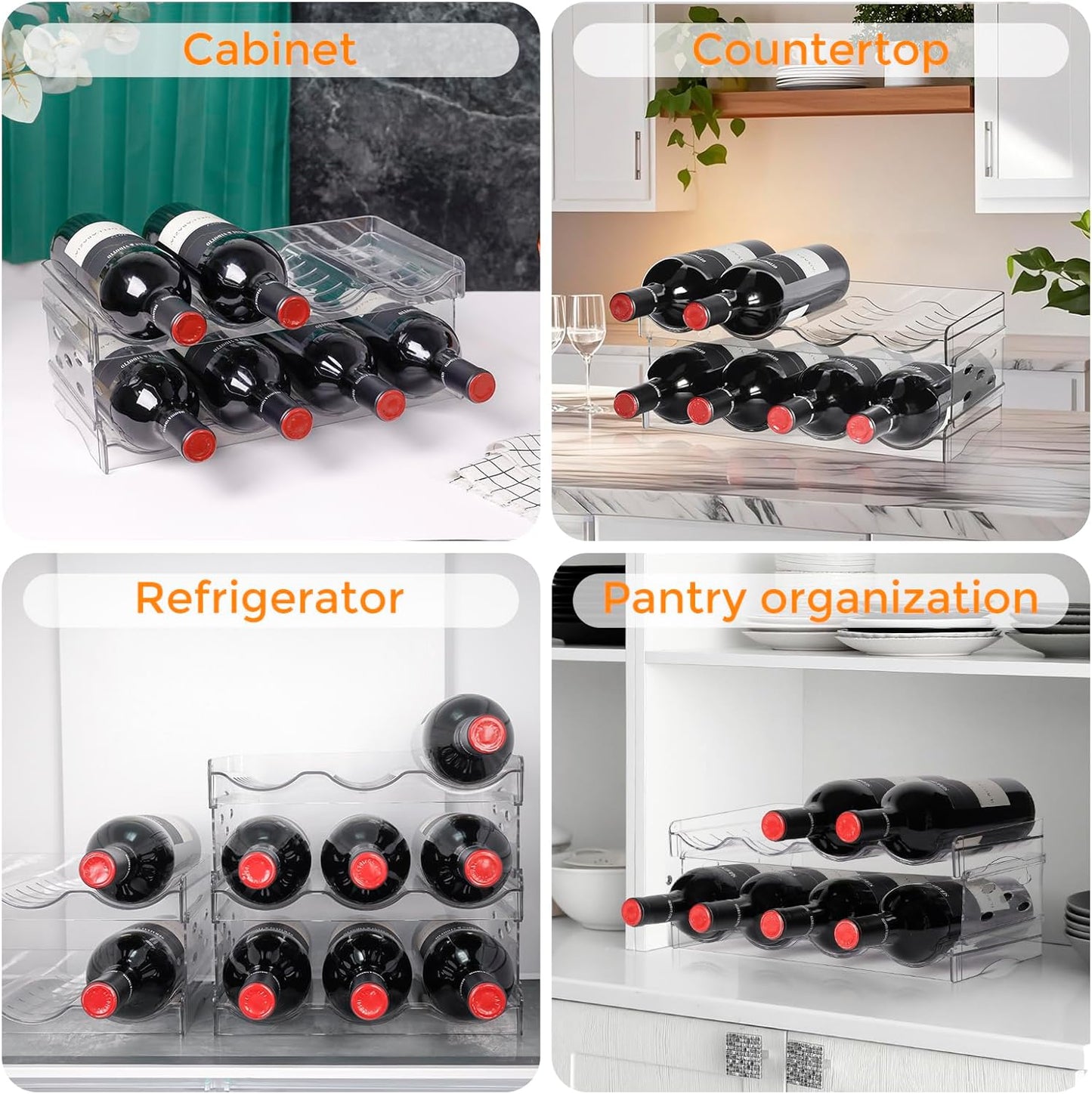 Bottle Storage Organiser for Kitchen & Pantry