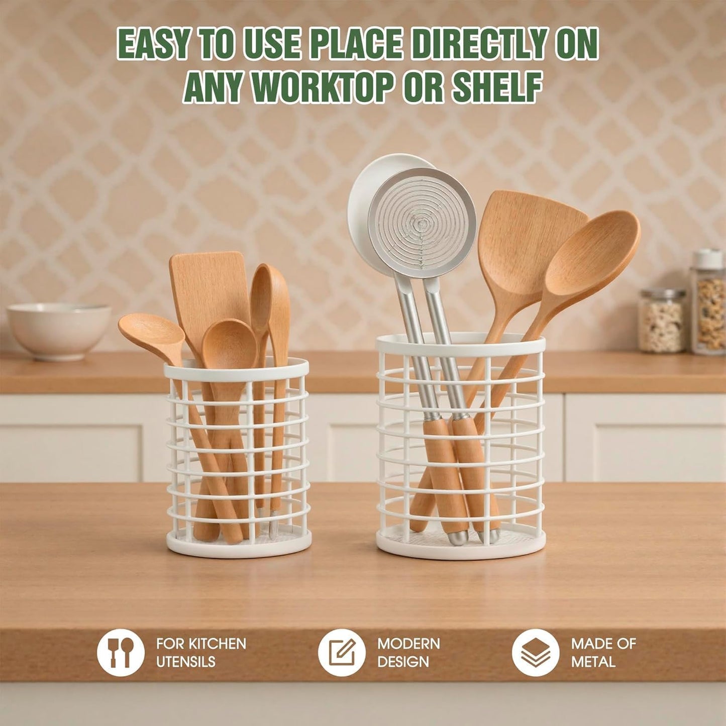 Utensil Caddy for Kitchen Counter