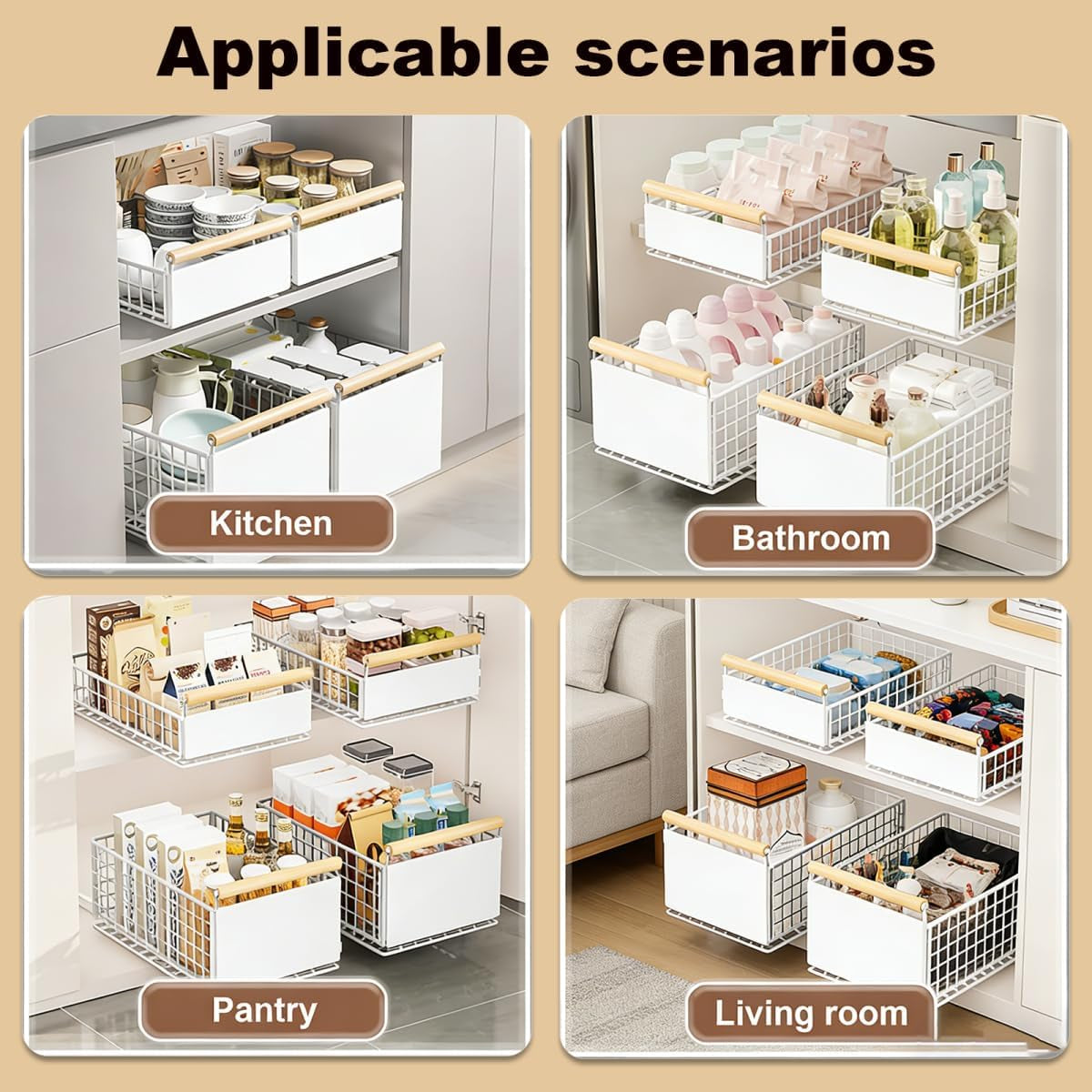 Adjustable Pull-Out Cabinet Organiser