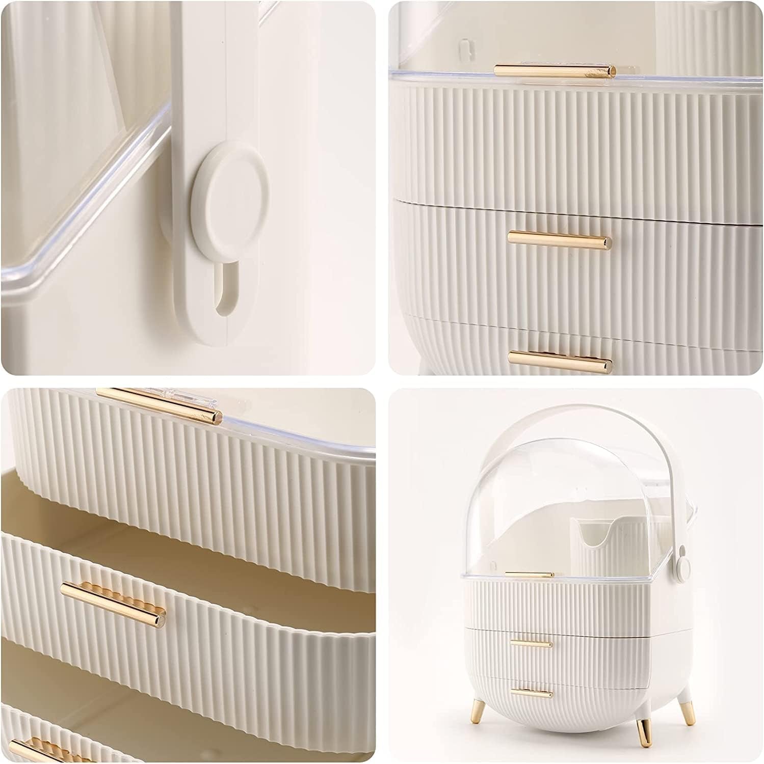Dustproof Makeup Organiser with Lid