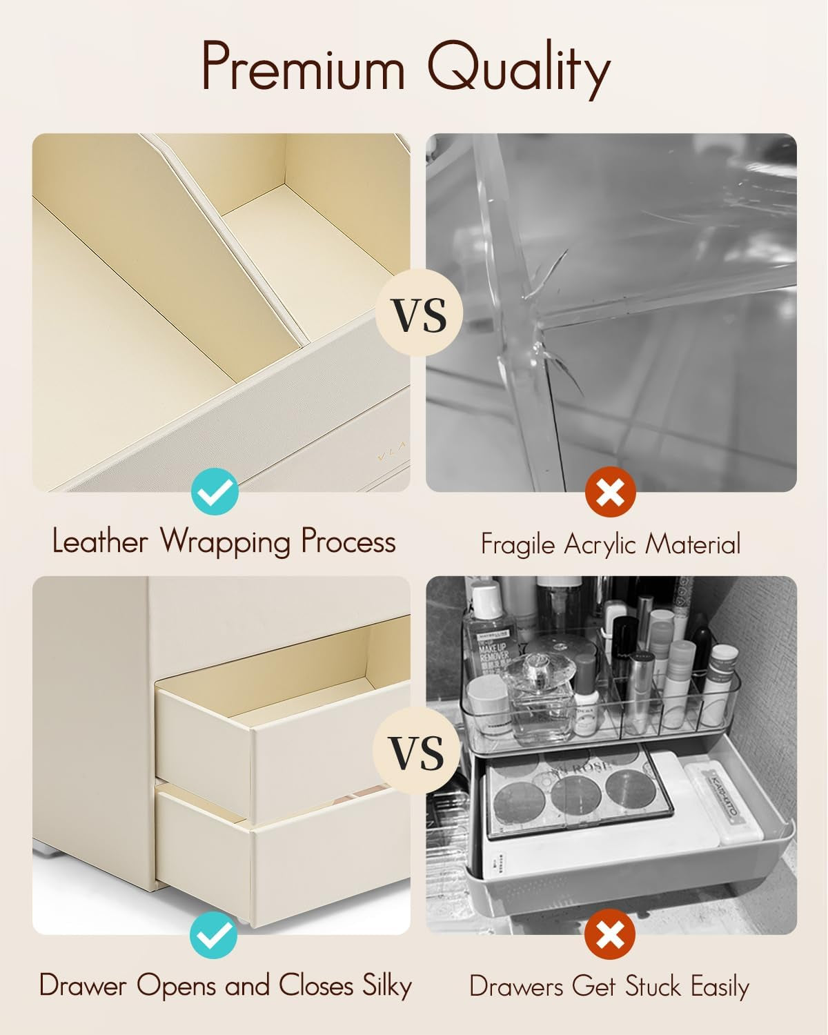 Makeup Organiser with Drawers for Cosmetics & Skincare
