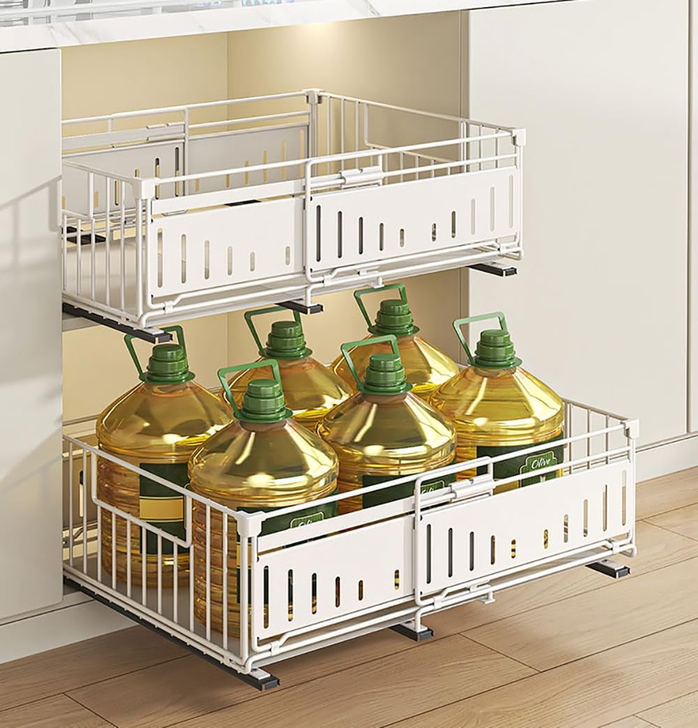 Pull-Out Cabinet Organiser for Kitchen Cupboards